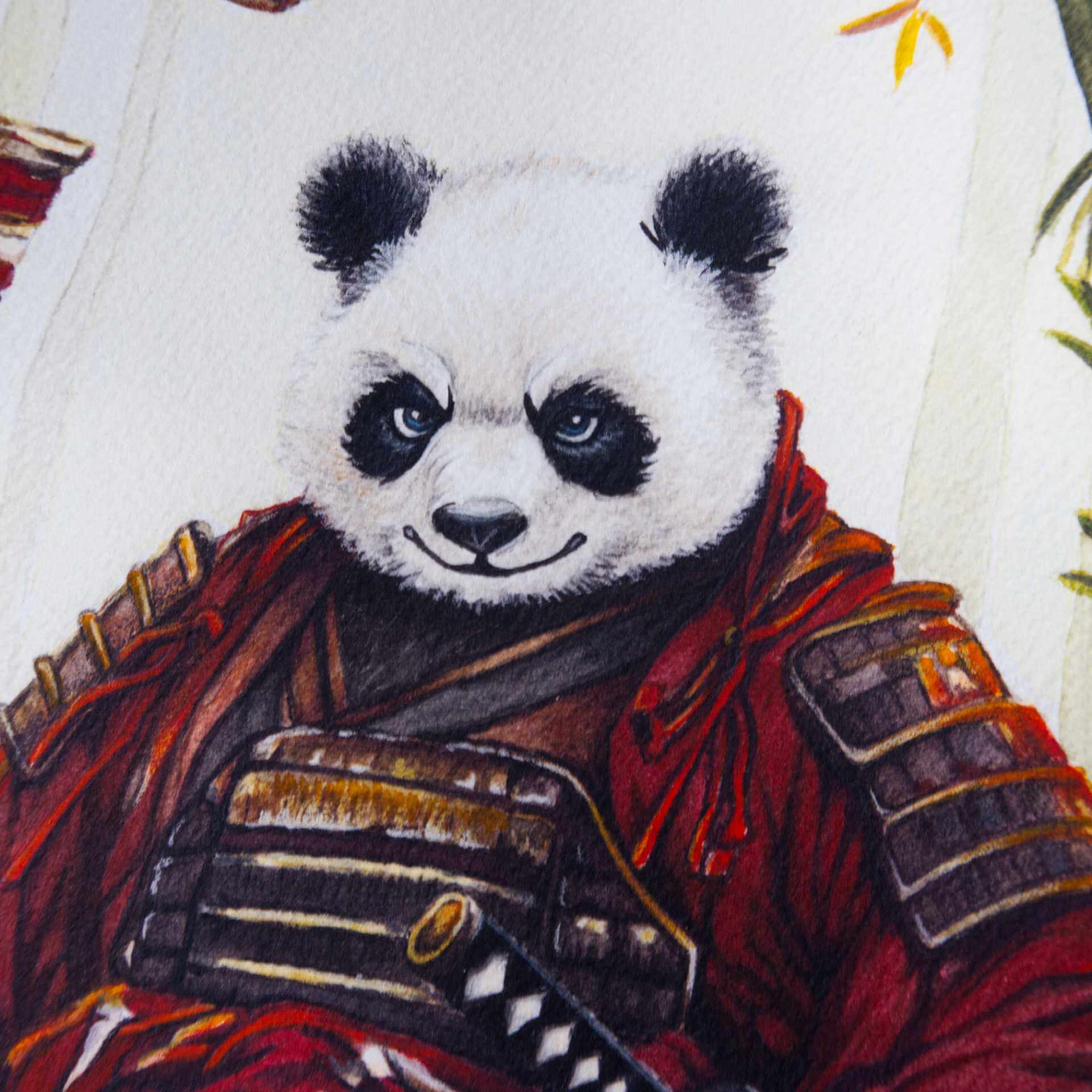 Kunstdruck | Panda Samurai - In the Bamboo Grove – Bild 3