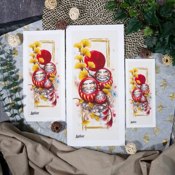 Kunstdruck | Daruma – Framed in Gold
