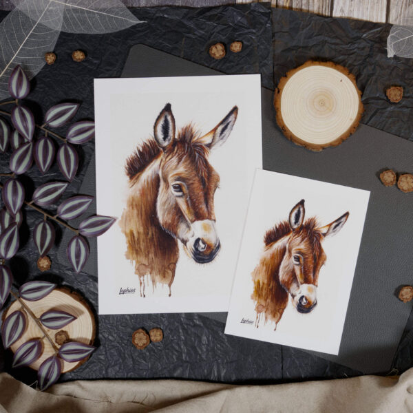 Kunstdruck | Donkey – Ears to the Wind