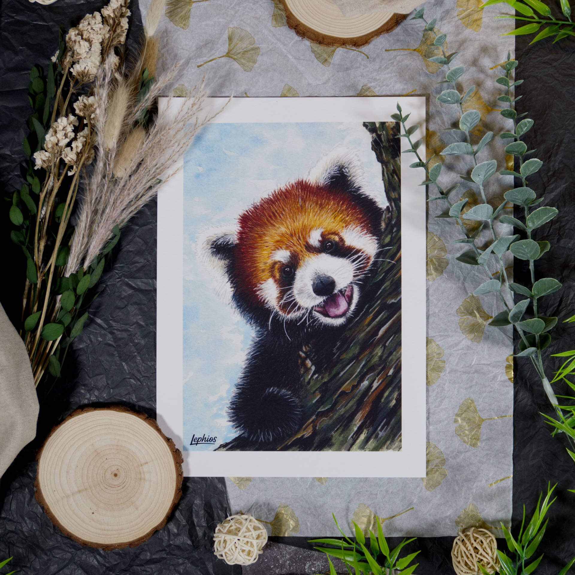 Kunstdruck | Red Panda – Taking a Break – Bild 7